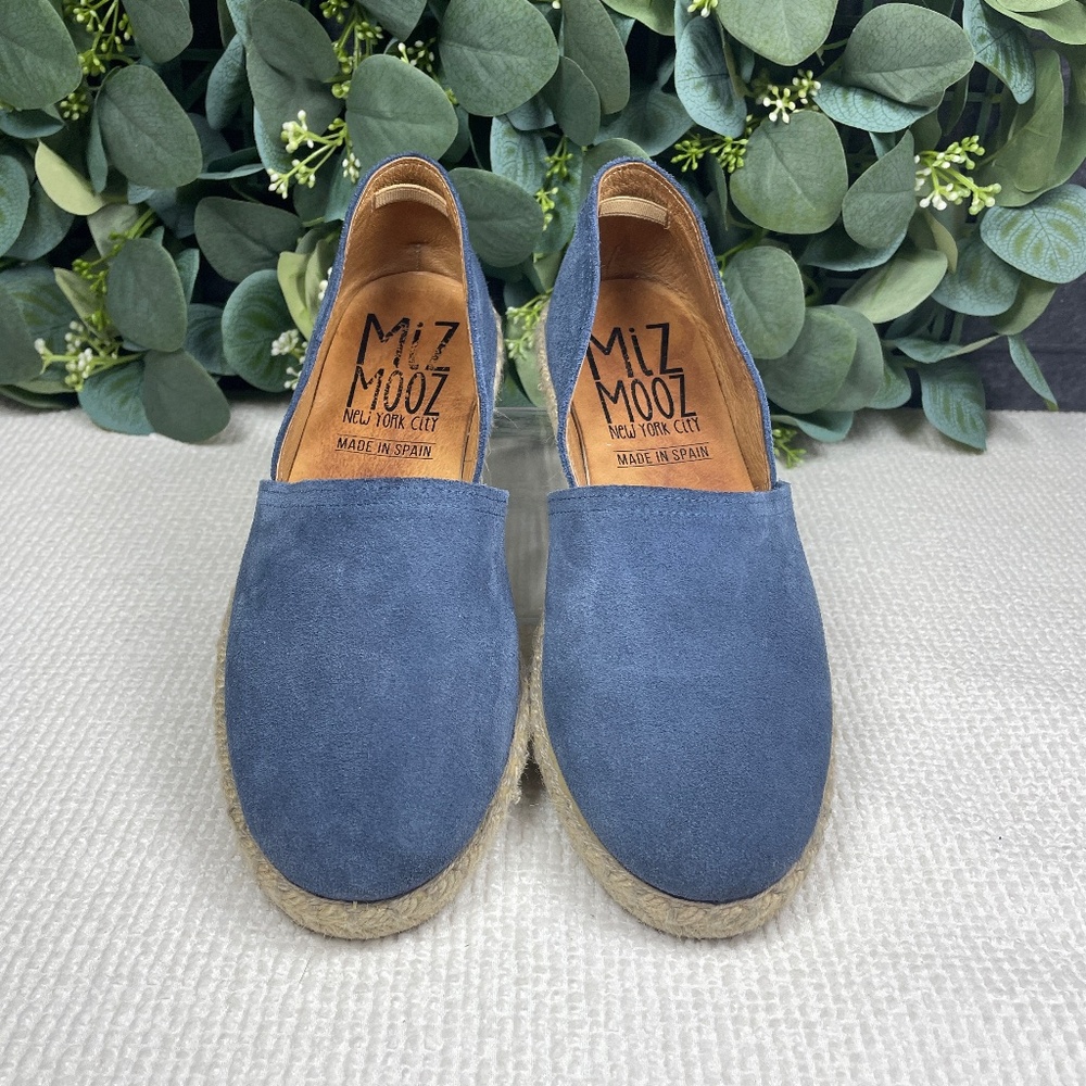 Miz Mooz Blue Suede Espadrilles – Celestine Carmen – EU Size 38 or US 7.5 Med